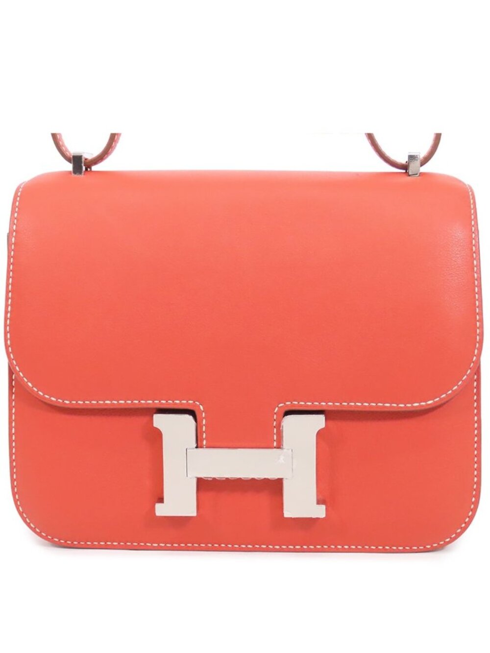 Hermes Constance 3 Mini Rouge Ducese Silver Evercalf Shoulder Bag